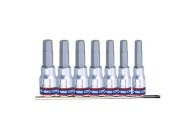 King Tony ZESTAW NASADEK 1/4 Z IMBUSEM 7SZT 2127PR