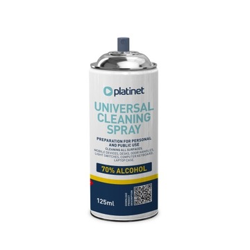 SPRAY DO CZYSZCZENIAPOWIERZCHNI 70% ALCOHOL 125 ML
