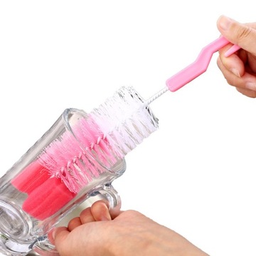 SZCZOTKA WYCIOR DO BUTELEK Z GĄBKĄ DŁUGA HACZYK