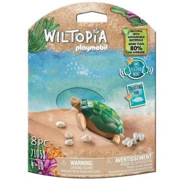 PLAYMOBIL Wiltopia 71058 Żółw słoniowy z wieloma akcesoriami i kartą
