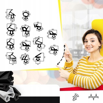 KOMPLET Uszczelka Okienna do Okien Czarna VEKA S-1126 i S-1127 - 2x1m