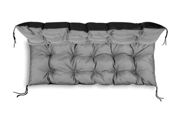 Подушка садовая 120х40 см для скамейки из поддонов, водонепроницаемая, серая