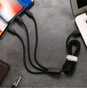 Кабель 3в1 для Lightning, Type C, mini USB — iPhone