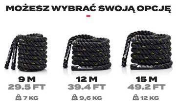 ВЕРЕВКА METEOR CROSSFIT СИЛОВАЯ ТРЕНИРОВОЧНАЯ ВЕРСИЯ 15 м