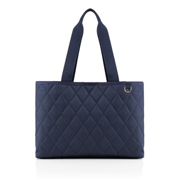 TORBA na RAMIĘ L Rhombus Midnight Gold Classic Shopper Reisenthel