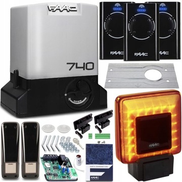 NAPĘD SIŁOWNIK FAAC 740 LAMPA XLED AUTOMATYKA