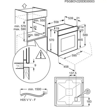 Electrolux EOF5C50BV встраиваемая духовка