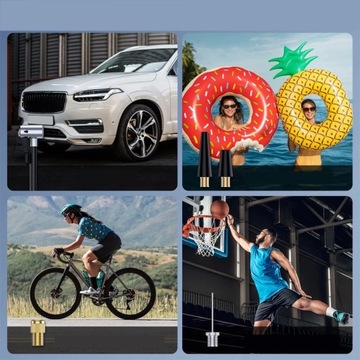 Электрический насос для шин, портативный автомобильный велосипедный компрессор со светодиодной подсветкой