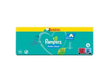 PAMPERS Chusteczki FRESH CLEAN dla dzieci chusteczki nawilżane op. 8x52szt