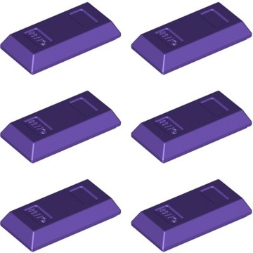 LEGO Sztabka 1x2 Fioletowy 99563 - 6szt