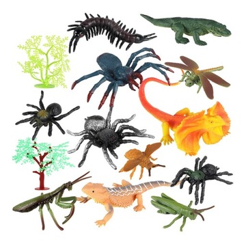 Insect Animals Model Butterfly Bee Action Figures Figurine Set 1 14pcs