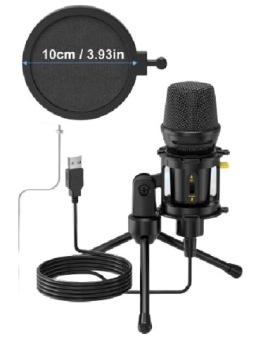 Mikrofon USB mikrofon pojemnościowy NJSJ + statyw