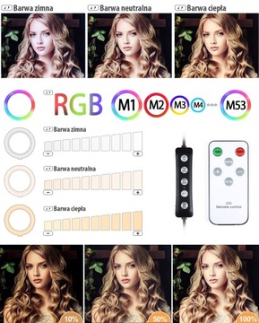 СВЕТОДИОДНАЯ КОЛЬЦЕВАЯ ЛАМПА ДЛЯ МАКИЯЖА RGB ШТАТИВ