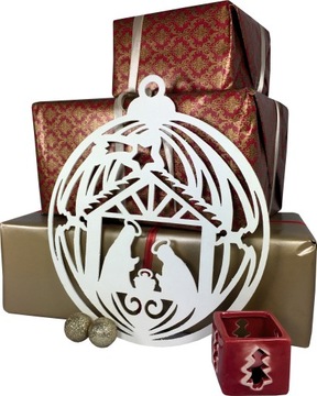 BOMBKA ZAWIESZKA DO OKNA OZDOBA STAJENKA 30CM