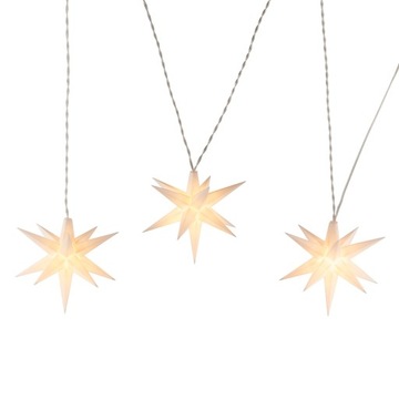 3x РОЖДЕСТВЕНСКИЕ ЗВЕЗДЫ 3D LED НАРУЖНЫЕ белые