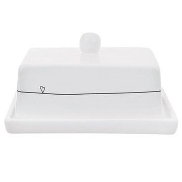 БЕЛАЯ масленка, керамический контейнер для масла