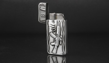 ZAPALNICZKA ŻAROWA METALOWA PREZENT AK47 AK 47 PISTOLET WOJSKO ARMY METAL