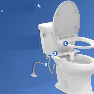 УЛЬТРАТОНКОЕ БИДЕ ДЛЯ ТУАЛЕТА С ДВОЙНОЙ НАСАДКОЙ, ПРАВОЕ УПРАВЛЕНИЕ