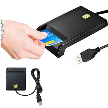 ZBLIŻENIOWY CZYTNIK E-DOWODU SMART CARD USB ZGODNY DLA KOMPUTERÓW Z SIM ID