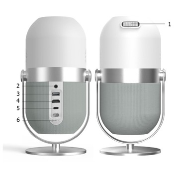 Мини-светодиодный проектор Zenwire 360 ​​Светодиодный проектор Android 9 WiFi H6