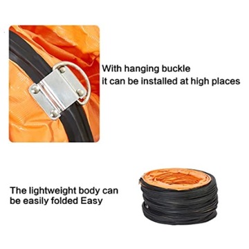 Гибкий воздуховод, регулируемый вентиляционный шланг из ПВХ, 10 м, с зажимом из 2 частей