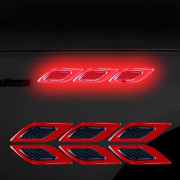 6 X НАКЛЕЙКИ НАКЛЕЙКИ ЗАЩИТНАЯ ПЛЕНКА ИЗ СМОЛЫ 3D ОТРАЖАЮЩАЯ ПЛЕНКА ДЛЯ АВТОМОБИЛЯ