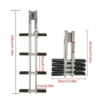 ТЕЛЕСКОПИЧЕСКАЯ КОРМОВАЯ ЛЕСТНИЦА ДЛЯ ЛОДОК И ЯХТ
