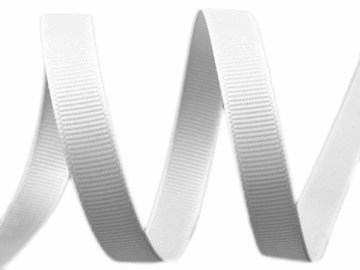 WSTĄŻKA 6mm RYPSOWA TASIEMKA BIAŁA odcinek 5m