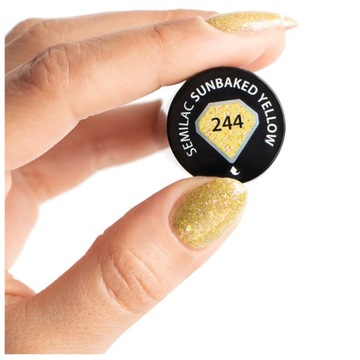 SEMILAC LAKIER HYBRYDOWY 244 SUNBAKED YELLOW 7ml