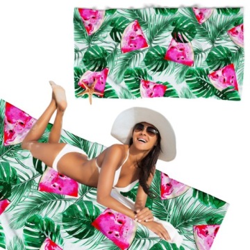 DUŻY RĘCZNIK PLAŻOWY SZYBKOSCHNĄCY 70X140 KĄPIELOWY Z MIKROFIBRY WZORY XL %