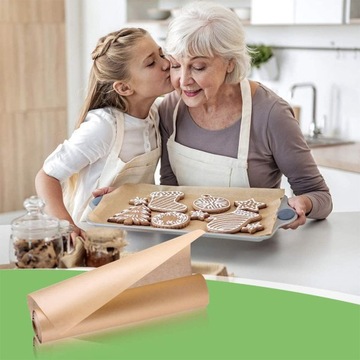 CLARINA PAPIER DO PIECZENIA SILIKONOWANY BRĄZOWY CATERING ROLKA 38cm 50m