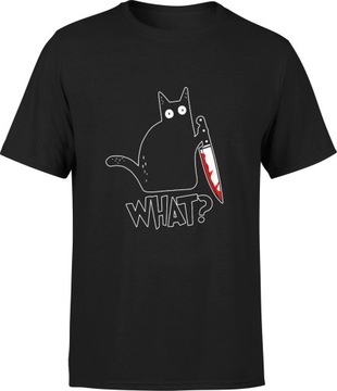 KOT KOSZULKA Z KOTEM NADRUKIEM KOTKIEM KOTKI ROZ L MĘSKA T-SHIRT MĘSKI