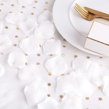 ДЕКОРАТИВНЫЕ ЛЕПЕСТКИ РОЗ 100 шт, БЕЛОЕ КРЕЩЕНИЕ