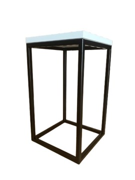 KWIETNIK STOJĄCY STOJAK PÓŁKI NA KWIATY ROŚLINY METALOWY LOFT czarny 40 cm