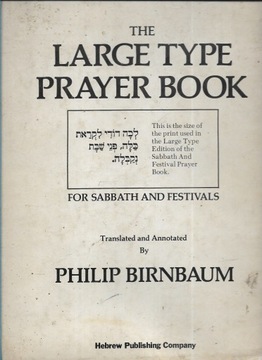 Prayer Book for Sabbath and Festivals 1975 Large Type j.ang i hebrajski