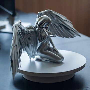 Śliczne dziewczyny anioł statua cherubin figurka