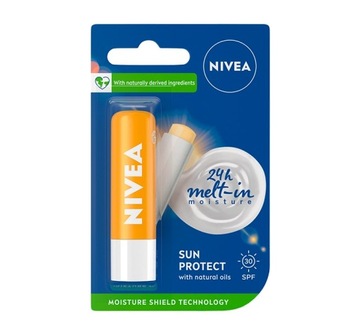 NIVEA SUN PROTECT PIELĘGNUJĄCA POMADKA DO UST 4,8G