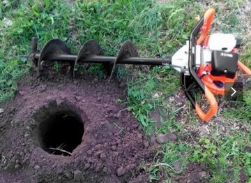 БЕНЗИНОВЫЙ ШНЕК ДЛЯ ПОЧВЫ ДРЕЛЬ RITCH 3 БУРА + МАСЛО