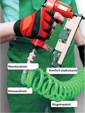 WĄŻ PRZEWÓD 8x12MM 15M SPIRALNY POLIURETANOWY PNEUMATYCZNY DO KOMPRESORA