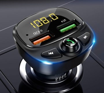 АВТОМОБИЛЬНЫЙ ПЕРЕДАТЧИК BLUETOOTH FM MP3 БЫСТРОЕ ЗАРЯДНОЕ УСТРОЙСТВО QC 3.0 2 x USB