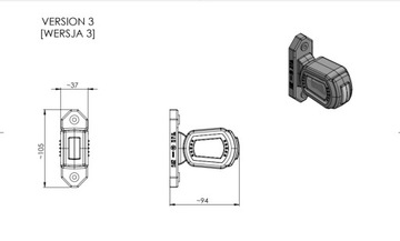 Габаритный фонарь ПРИЦЕПЫ ПРИЦЕПЫ LED TIR 12V 24V короткий