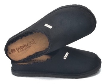 INBLU KAPCIE FUTRO KLAPKI DAMSKIE CS34 BAMBOSZE OCIEPLANE 38