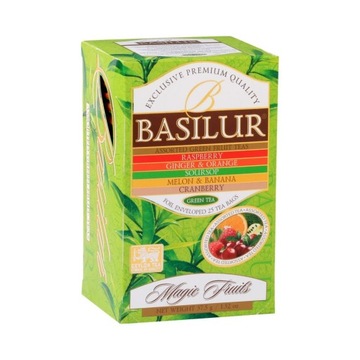 Herbata zielona Basilur 25 torebek mix 5 smaków Magic Fruits