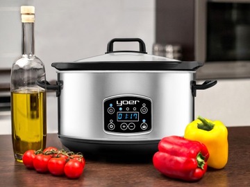 Мультиварка Керамическая кастрюля Мультиварка Yoer INOX LCD 280Вт 4,5л + программатор