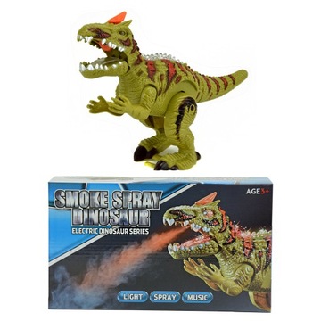 DINOZAUR SMOK CHODZI GRA ŚWIECI ZIEJE PARĄ