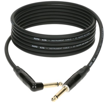 KABEL GITAROWY JACK 6.3 TS KĄTOWY KLOTZ KIK 9m DO GITARY INSTRUMENTALNY