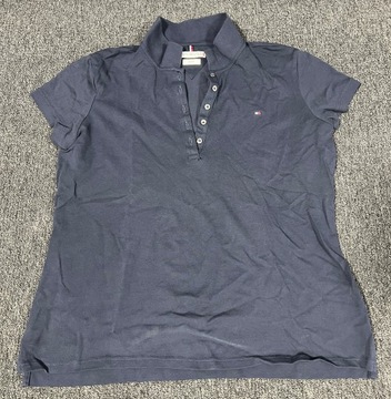 Koszulka polo damska granatowa Tommy Hilfiger Slim Fit r. XXL