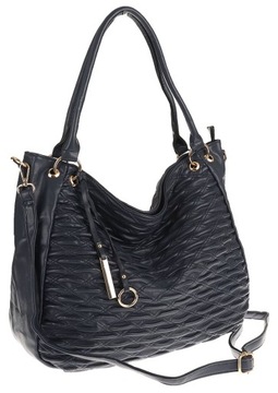 The Grace bags Włoska Torebka Damska Worek Listonoszka na Ramię B7164 Blue