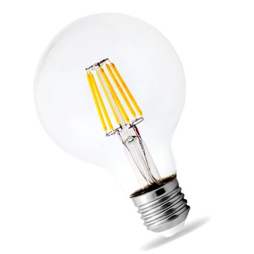 ŻARÓWKA OZDOBNA FILAMENTOWA DUŻA G80 LED EDISON 10W E27 RETRO