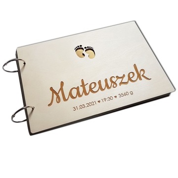 Prezent dla noworodka, z metryczką, pamiątka ALBUM